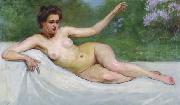 Jakub Weinles Femme nue allongee Germany oil painting artist